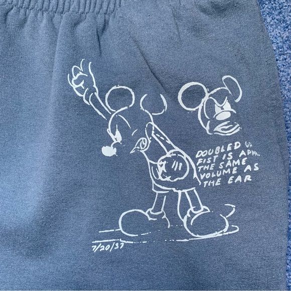 RARE DISNEY SWEATPANTS MICKEY MOUSE MENS PANTS 2XL MAD CHARACTER - Picture 4 of 9